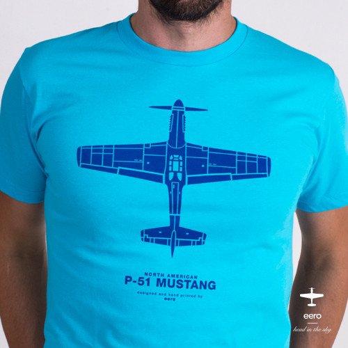 P-51 mustang turquoise / tričko — foto 2
