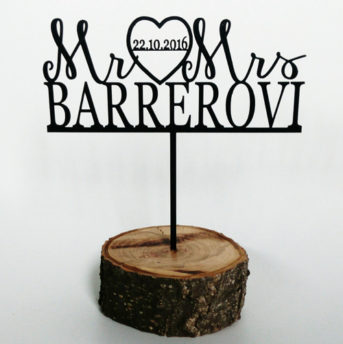 Dortový zápich - Mr&Mrs ... s datem — foto 4
