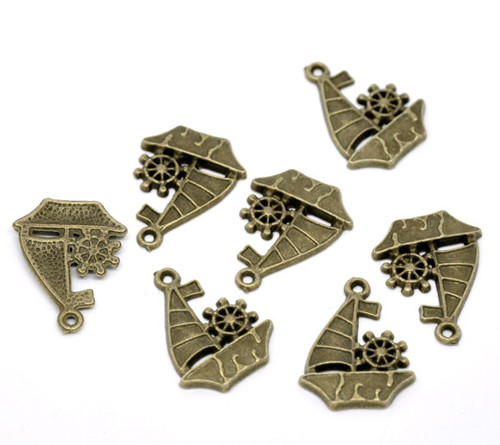Loď větší/ bronz/ 29x22mm/ 1ks — foto 3