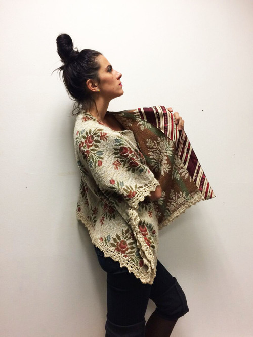 Kvetované poncho — foto 2