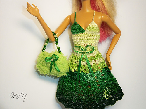 Zelené šaty - oblečky pro BARBIE — foto 3