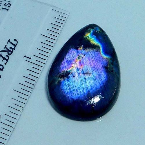 Labradorit slza - 26 X 39 X 8mm — foto 2