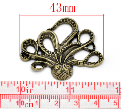 Chobotnice MIDI/ bronz/ 45X35mm — foto 2