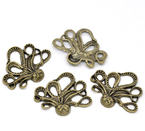 Chobotnice MIDI/ bronz/ 45X35mm — foto 3