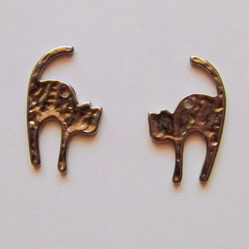 Kočka ježatka/ ant.bronz / 27x12mm — foto 2
