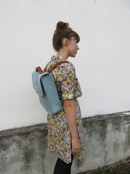 Aktovka OLIVIE modrá — foto 3