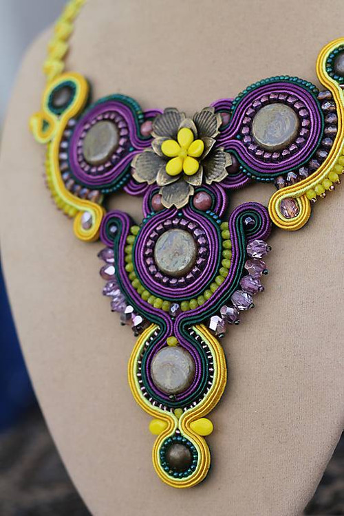 Soutache náhrdelník Brazil Paradise — foto 2