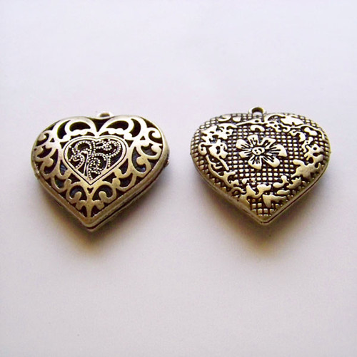 Srdce DUO 3D / ant.bronz/ 36x39mm/ 1ks — foto 3