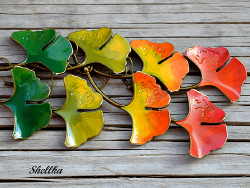 Náušnice ,,GINKO LISTY,, IV. — foto 4