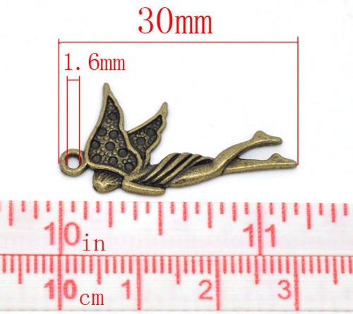 Andělka boční/ ant.bronz/ 16x30mm — foto 2