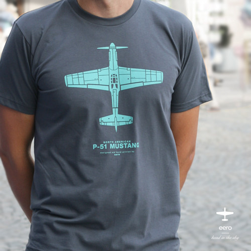 P-51 mustang mint / tričko — foto 2