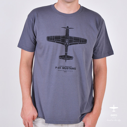 P-51 mustang asphalt / tričko — foto 5