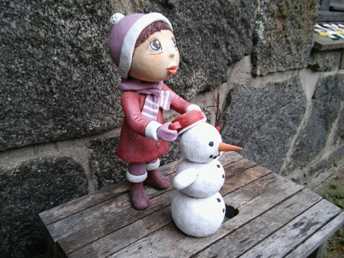 Holčička se sněhulákem (na objednávku) — foto 2