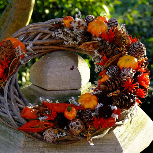 Věnec podzimní - Šišky a dýničky — foto 5