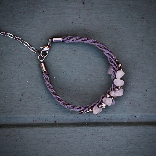 Minerals & Rope / Bílý křemen / silver — foto 2