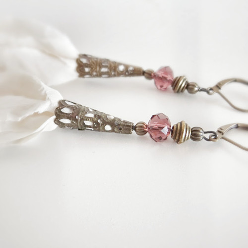 Boho silk II - hedvábné náušnice SKLADEM — foto 3