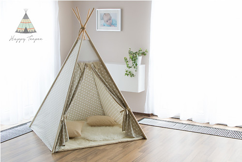 Teepee - béžové hvězdičky II — foto 6