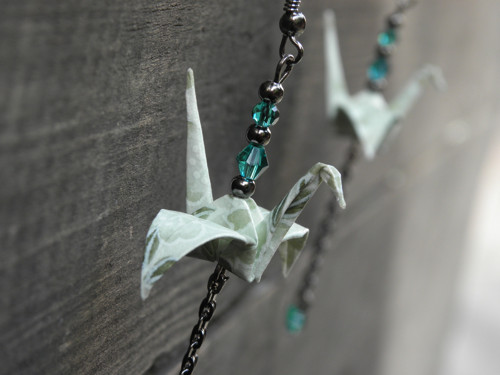 Lesní radost - origami náušnice — foto 2