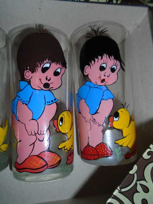 Retro skleničky ručně malované. — foto 3