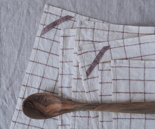 Utěrka len - okenní káro ( set 2 ks ) — foto 5