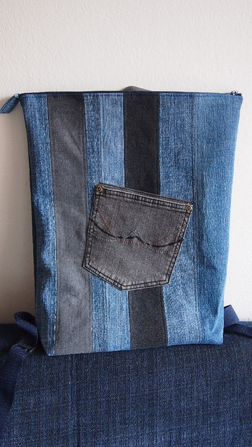 Jeans batoh s kapsou — foto 2