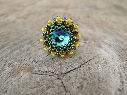Swarovski prsten "Paví barvy"- dámský — foto 4