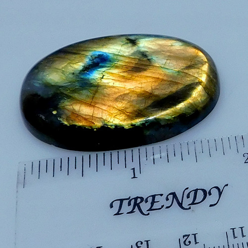 Labradorit ovál - 31 X 46 X 8mm — foto 2