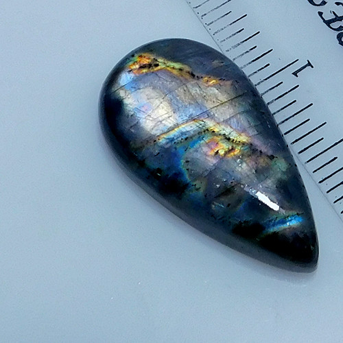 Labradorit slza - 19 X 35 X 9mm — foto 2