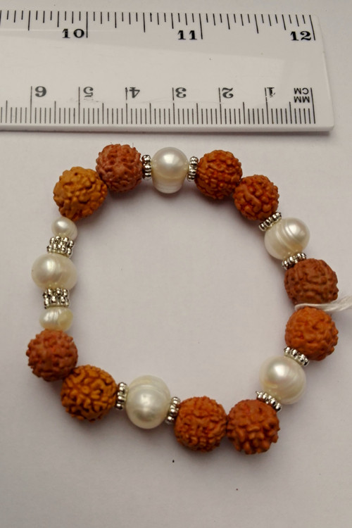Náramek rudraksha-perla-bílá — foto 3