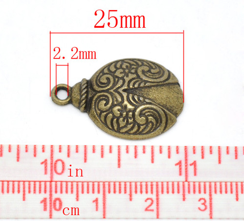 Beruška/ ant.bronz/ 25x17mm — foto 2