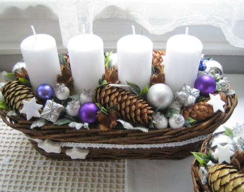 Adventní košíček bílofialkový - rezervace — foto 2