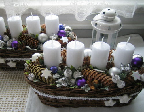 Adventní košíček bílofialkový - rezervace — foto 4