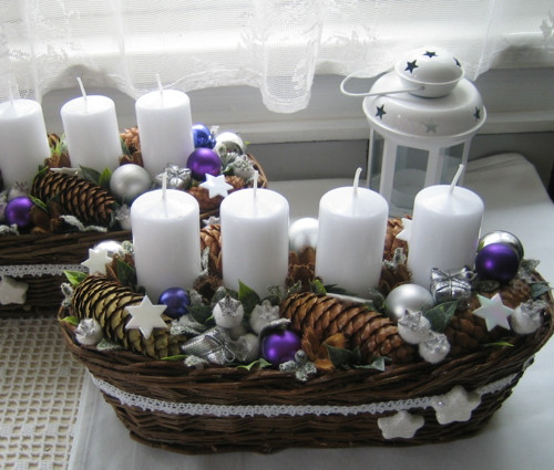 Adventní košíček bílofialkový - rezervace — foto 5