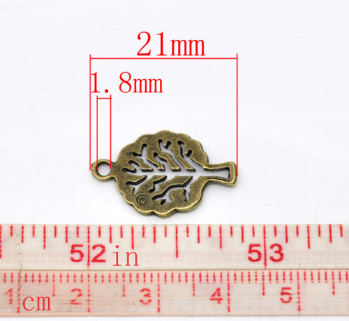 Přívěšek obrysový strom/ ant.bronz/ 21x14mm — foto 3