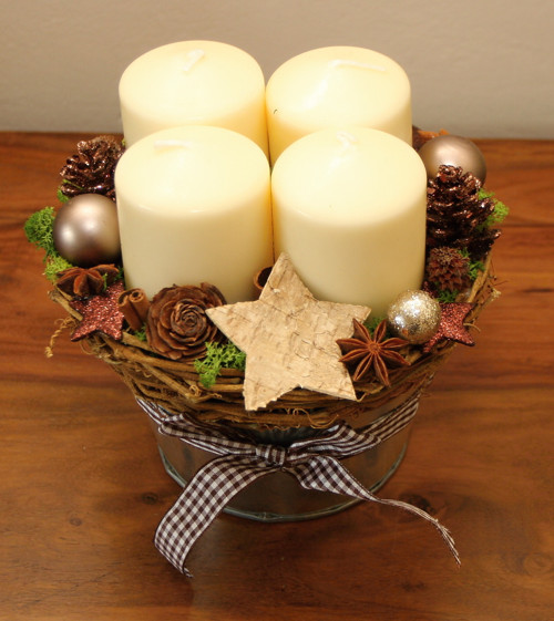Přírodní adventní svícen — foto 2
