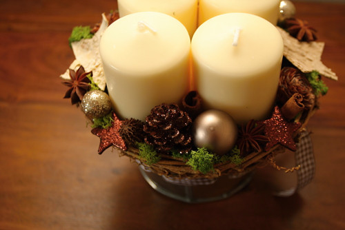 Přírodní adventní svícen — foto 3