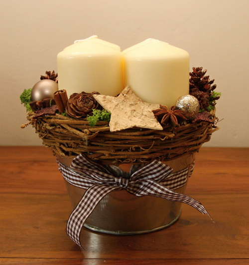 Přírodní adventní svícen — foto 5