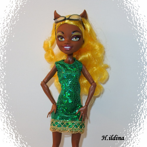Zelené šatičky „ADÉLA“ pro panenky MONSTER HIGH — foto 3