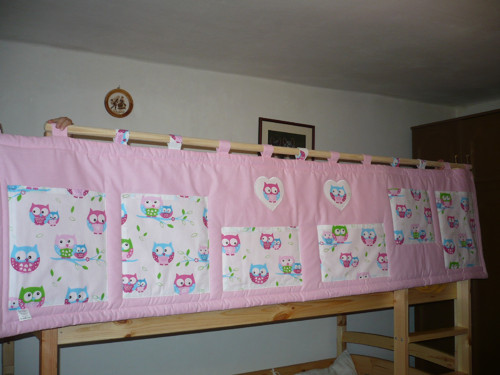 Kapsář za postel 200x50 cm- sovičky s aplikací — foto 4