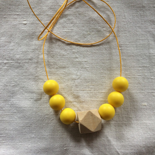 Kousací Korále - Natural / Yellow — foto 2