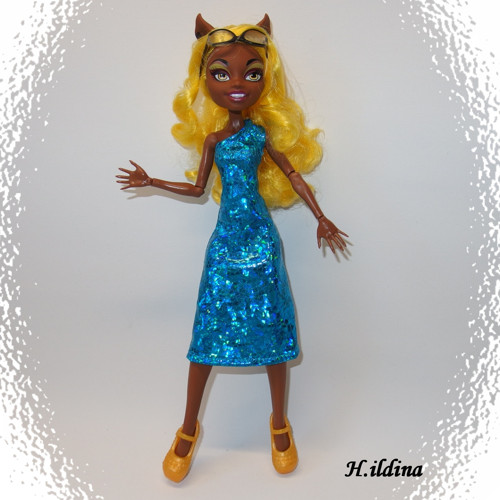 Modré šatičky „AURORA" pro MONSTER HIGH — foto 2