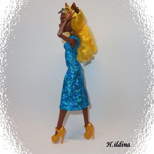 Modré šatičky „AURORA" pro MONSTER HIGH — foto 3