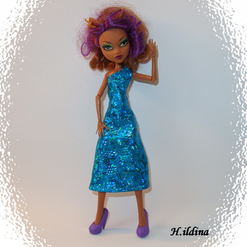 Modré šatičky „AURORA" pro MONSTER HIGH — foto 5