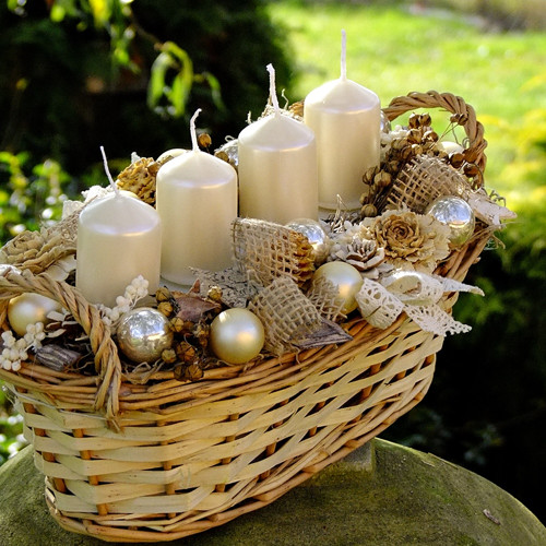 Adventní ošatka - Krémová — foto 2