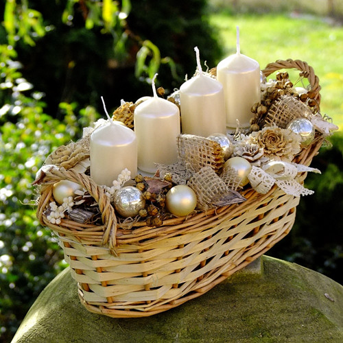 Adventní ošatka - Krémová — foto 3