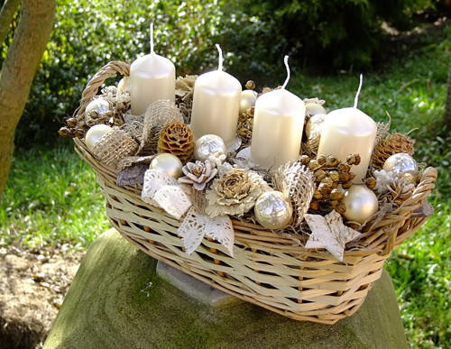 Adventní ošatka - Krémová — foto 5