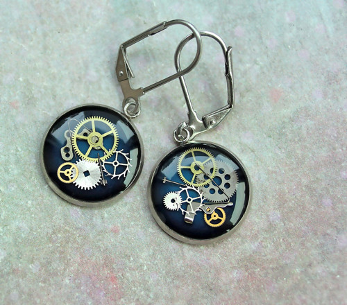 Earings /steel blue/ — foto 2