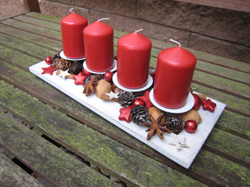 Adventní svícen - červený... — foto 2