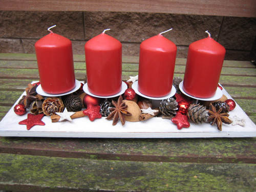 Adventní svícen - červený... — foto 4