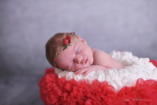 Newborn čelenka s malinami — foto 5